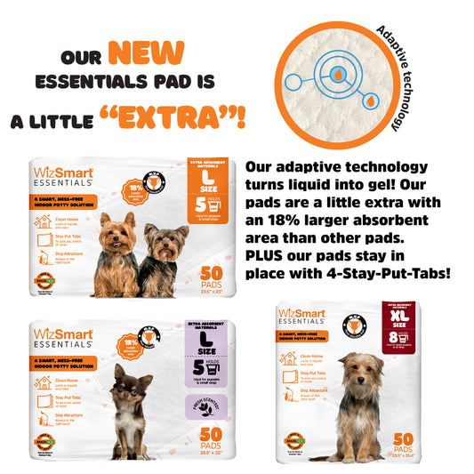 ESSENTIALS LARGE SCENTED BABY POWDER DOG PADS